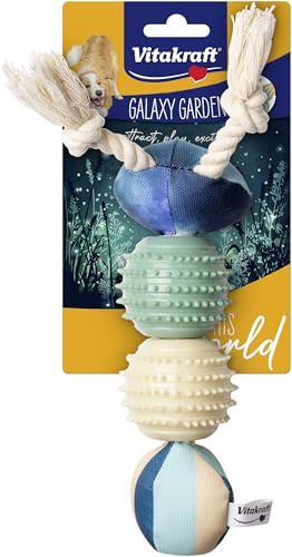 Vitakraft Galaxy Garden Raupe, Spielzeug für Hunde, robustes Hundespielzeug, mit Quietscher und Noppenbällen (1 Stück) von Vitakraft