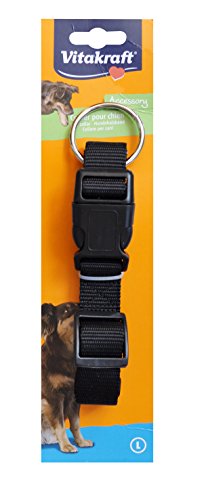 Vitakraft - Halsband aus Nylon für Hunde, gefüttert, Schwarz, Größe L Vitakraft - Halsband aus Nylon für Hunde, gefüttert, Schwarz, Größe L von Vitakraft