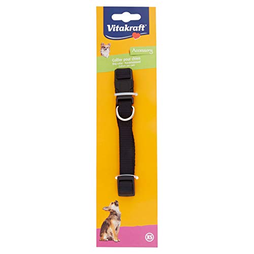 Vitakraft - Halsband aus Nylon für Hunde, gefüttert, Schwarz, Größe XS Vitakraft - Halsband aus Nylon für Hunde, gefüttert, Schwarz, Größe XS von Vitakraft
