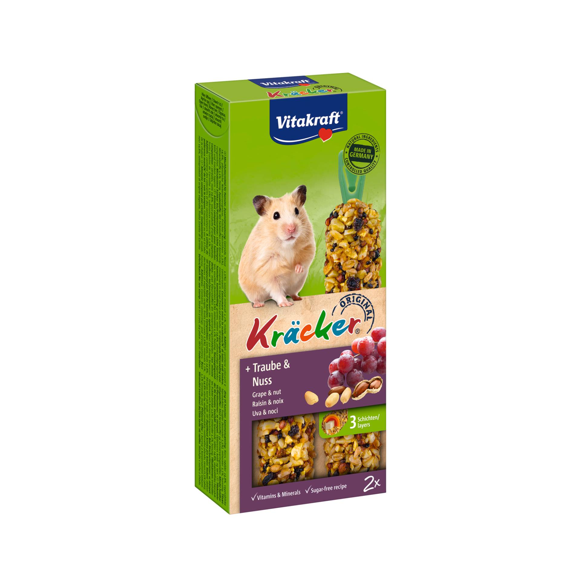 Vitakraft Hamster Kräcker - Nüsse & Trauben - 2 Stück von Vitakraft