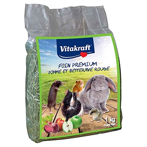 Vitakraft Heu zu der Apfel/Rote Beete rot für Kleintiere 1 kg von Vitakraft