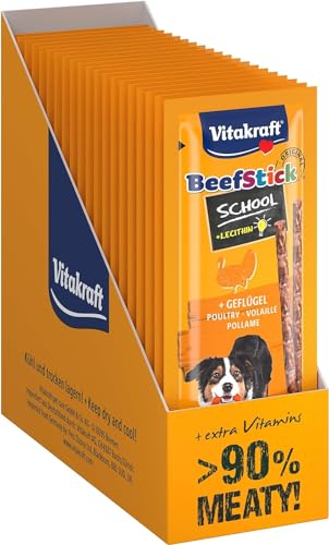 Vitakraft Beef Stick School, Fleisch-Sticks mit Geflügel, Hundesnack, in Vorratspackung (20x 10 Stück) von Vitakraft