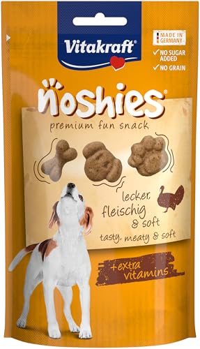 Vitakraft Noshies, Hundeleckerli, Hundesnack mit Truthahnfleisch, Hunde Trainingsleckerli, ohne Zusatz von Zucker (1x 90g) von Vitakraft