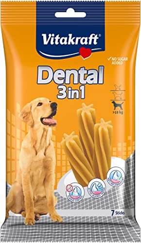 Vitakraft Hundezahnpflegesnack Dental 3in1, M, ab 10 kg, 1x 7 St von Vitakraft
