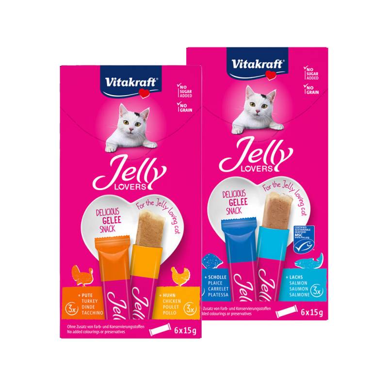 Vitakraft Jelly Lovers - Scholle und Lachs  - 6 x 15 g von Vitakraft