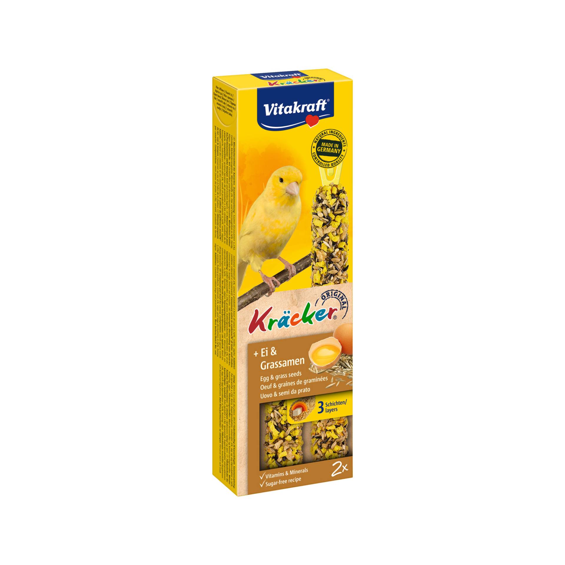 Vitakraft Kanarien Kräcker - Ei & Grassamen - 11 x 150 g Vitakraft Kanarien Kräcker - Ei & Grassamen - 11 x 150 g von Vitakraft