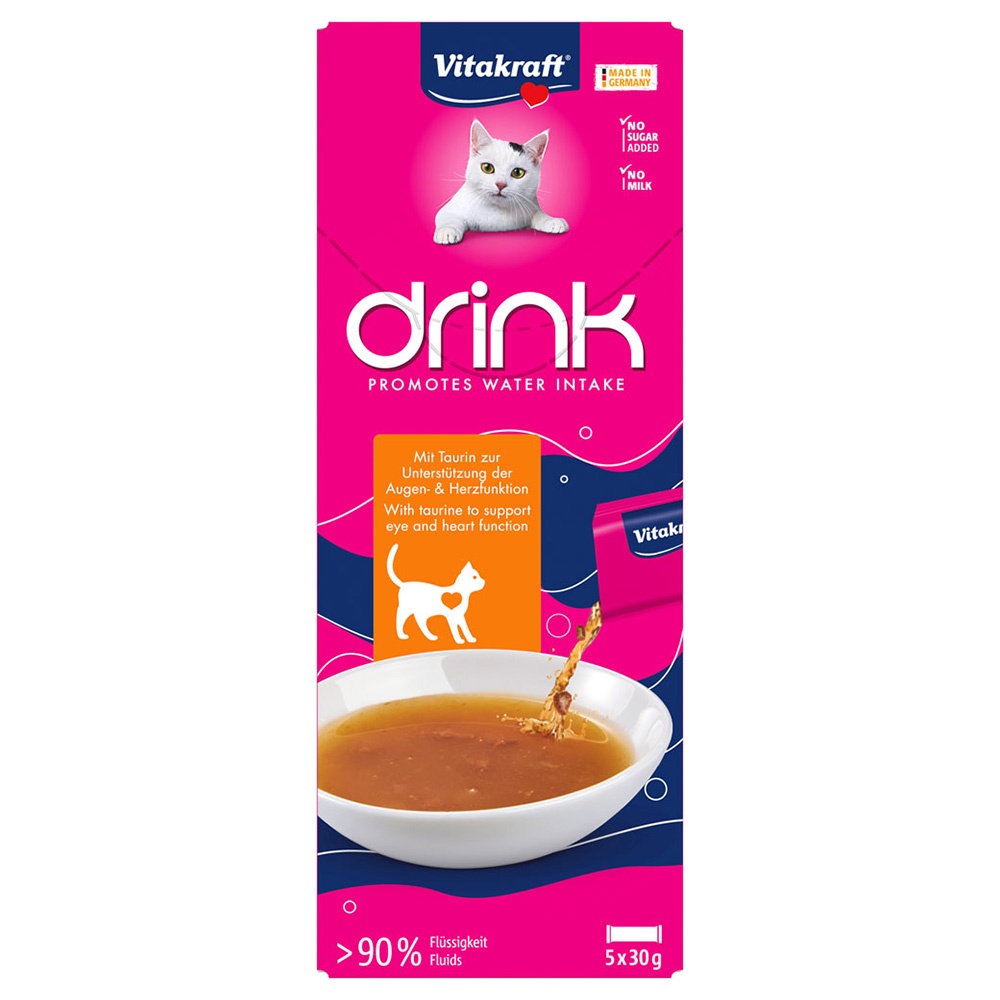 Vitakraft Katzen-Drink mit Huhn und Taurin - 5 x 30 g von Vitakraft