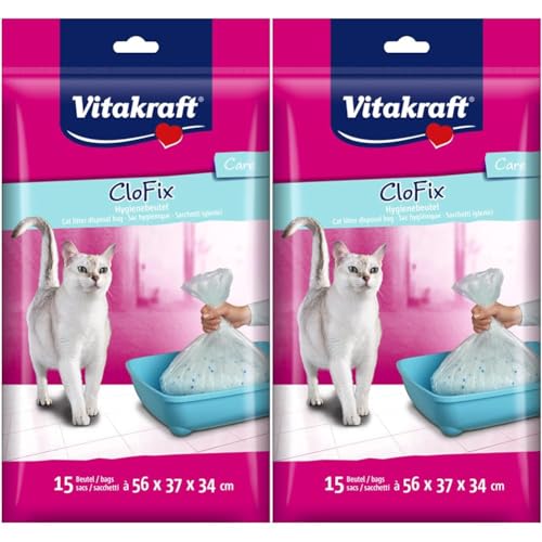 Vitakraft Katzen Hygiene-Beutel Clo fix im Beutel, 1x 15 St (Packung mit 2) von Vitakraft