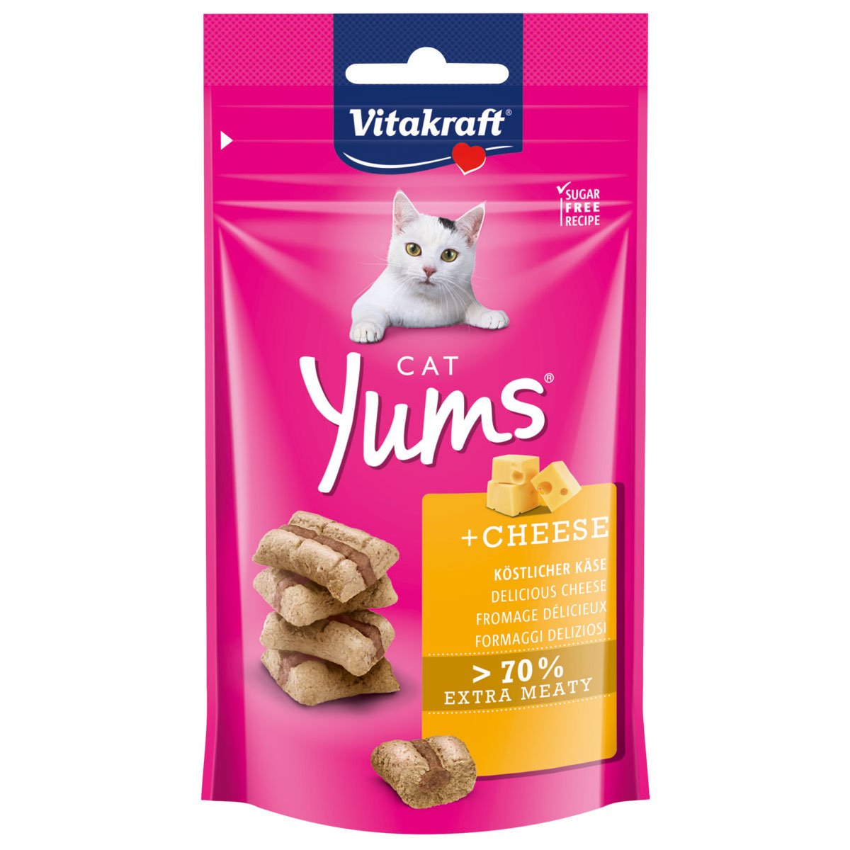 Vitakraft Katzensnack Cat Yums Käse 9x40g Vitakraft Katzensnack Cat Yums Käse 9x40g von Vitakraft