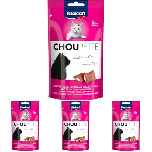 Vitakraft Katzensnack Choupette Käse (1x 40g) (Packung mit 4) von Vitakraft