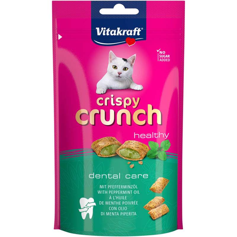 Vitakraft Katzensnack Crispy Crunch Dental mit Pfefferminzöl 8x60g von Vitakraft