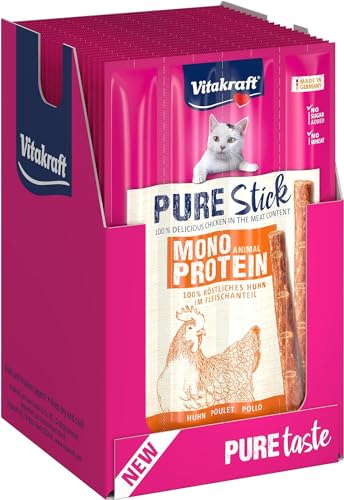 Vitakraft Pure Stick, Fleischsticks mit Hühnchenfleisch, Katzensnack, auch für ernährungssensible Tiere geeignet (20x 4 Stück) von Vitakraft