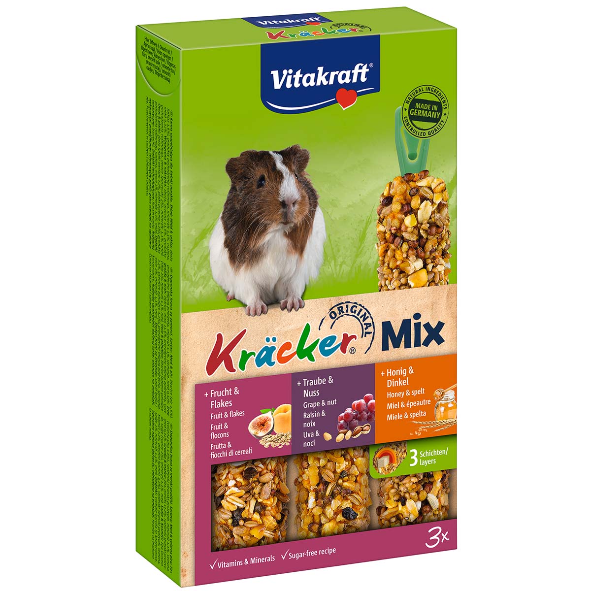 Vitakraft Kräcker® Trio Honig, Nuss, Frucht 3 Stück von Vitakraft