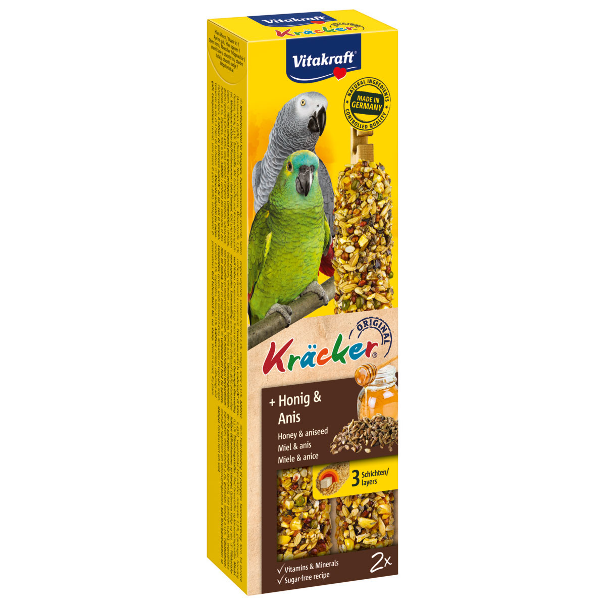Vitakraft Kräcker Honig-Anis für Papageien 4x2 Stück Vitakraft Kräcker Honig-Anis für Papageien 4x2 Stück von Vitakraft