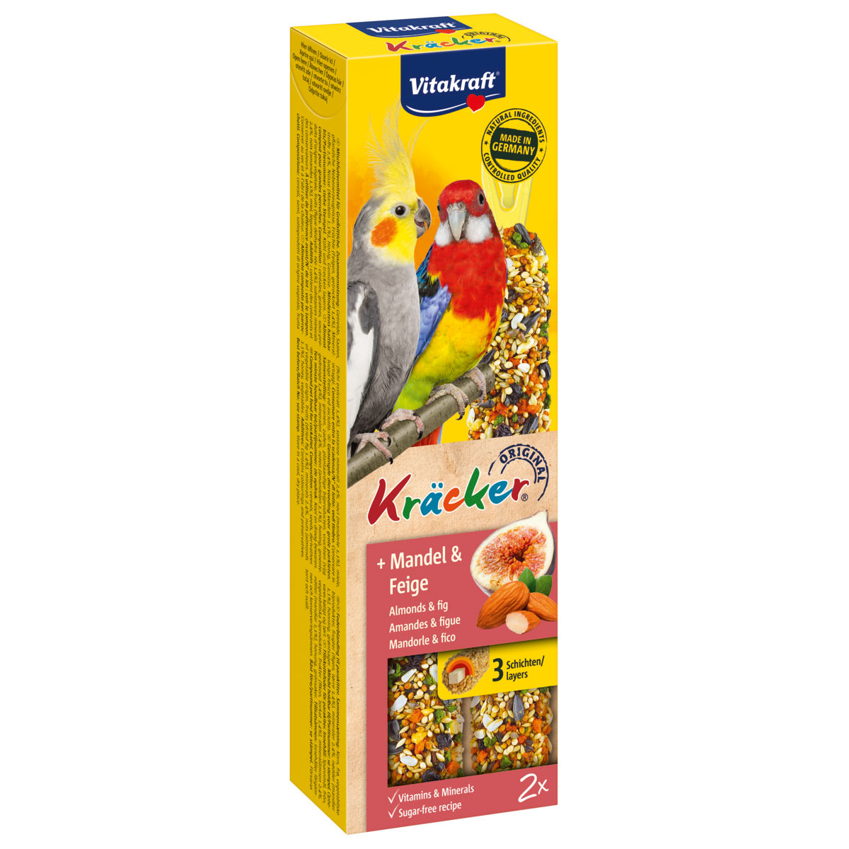 Vitakraft Kräcker Mandel-Feige für Großsittiche 4x2 Stück Vitakraft Kräcker Mandel-Feige für Großsittiche 4x2 Stück von Vitakraft