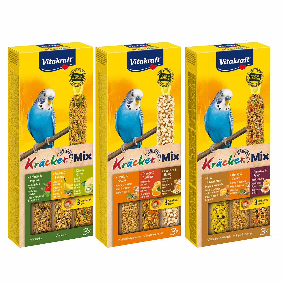 Vitakraft Kräcker Mixpaket Trio 6x3 Stück Vitakraft Kräcker Mixpaket Trio 6x3 Stück von Vitakraft