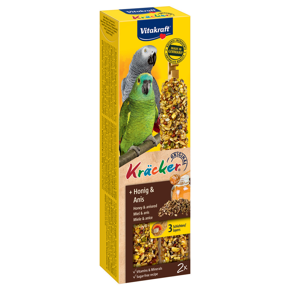 Vitakraft Kräcker Papagei - 2 x 2 Sticks Honig & Anis von Vitakraft