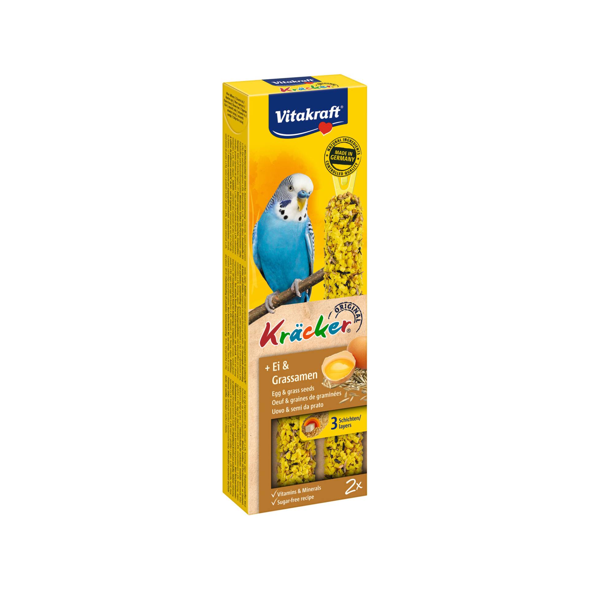 Vitakraft Kräcker Sittich - Ei & Grassamen - 2 Stück Vitakraft Kräcker Sittich - Ei & Grassamen - 2 Stück von Vitakraft