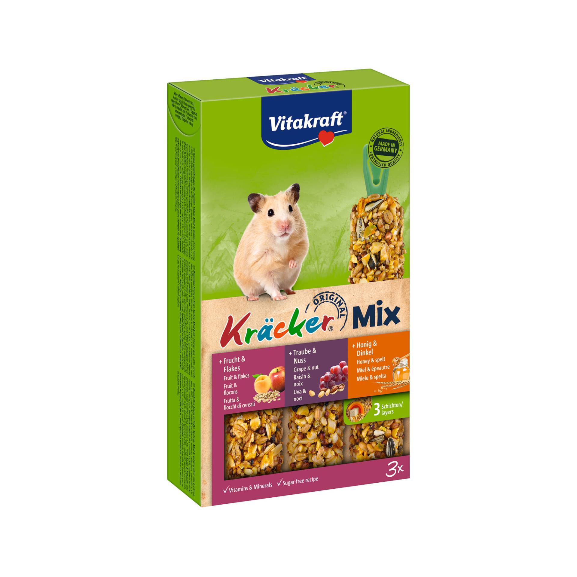 Vitakraft Kräcker Trio-Mix Hamster Honig, Nüsse & Früchte - 3 Stück Vitakraft Kräcker Trio-Mix Hamster Honig, Nüsse & Früchte - 3 Stück von Vitakraft