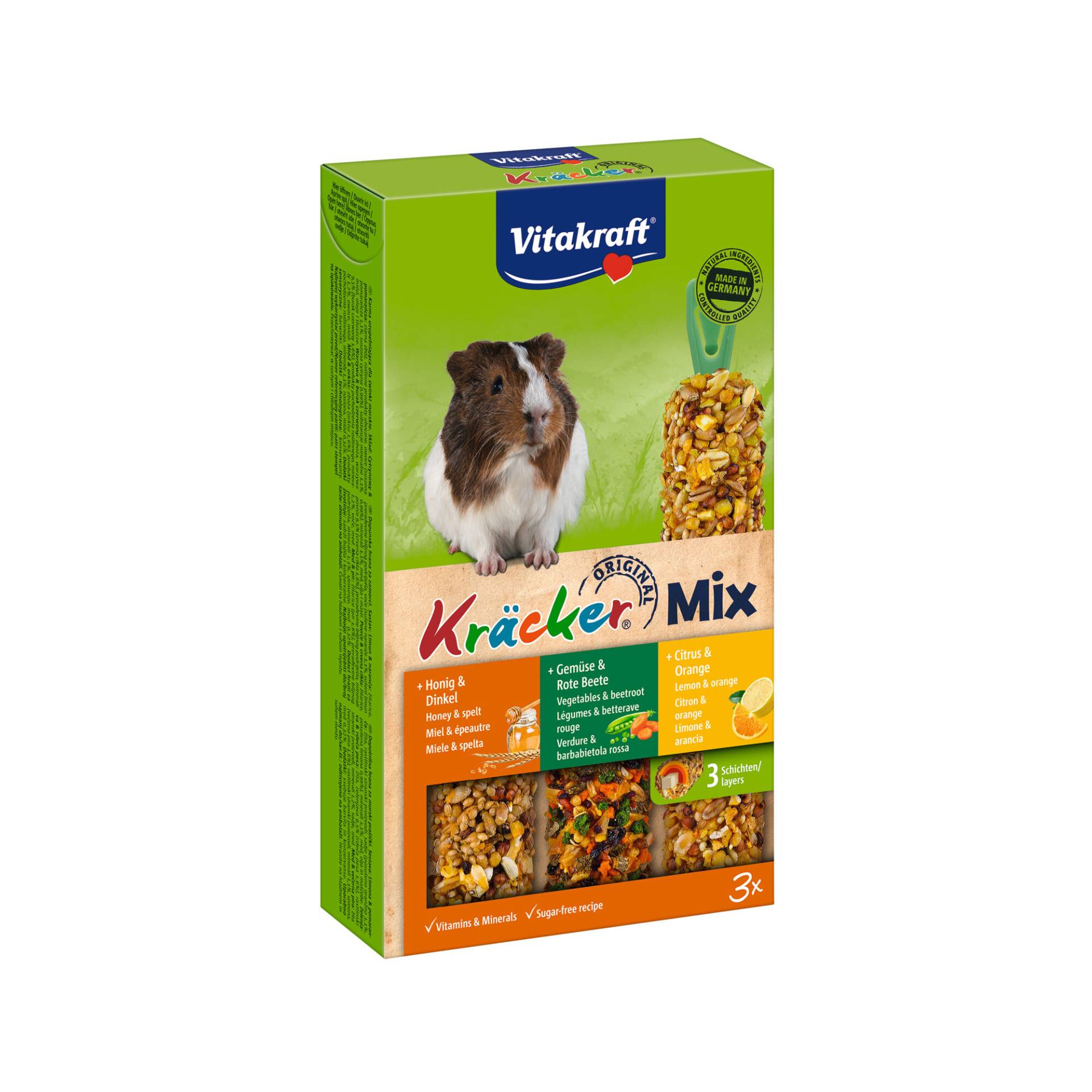 Vitakraft Kräcker Trio-Mix Meerschweinchen Citrus, Gemüse & Honig - 3 Stück Vitakraft Kräcker Trio-Mix Meerschweinchen Citrus, Gemüse & Honig - 3 Stück von Vitakraft