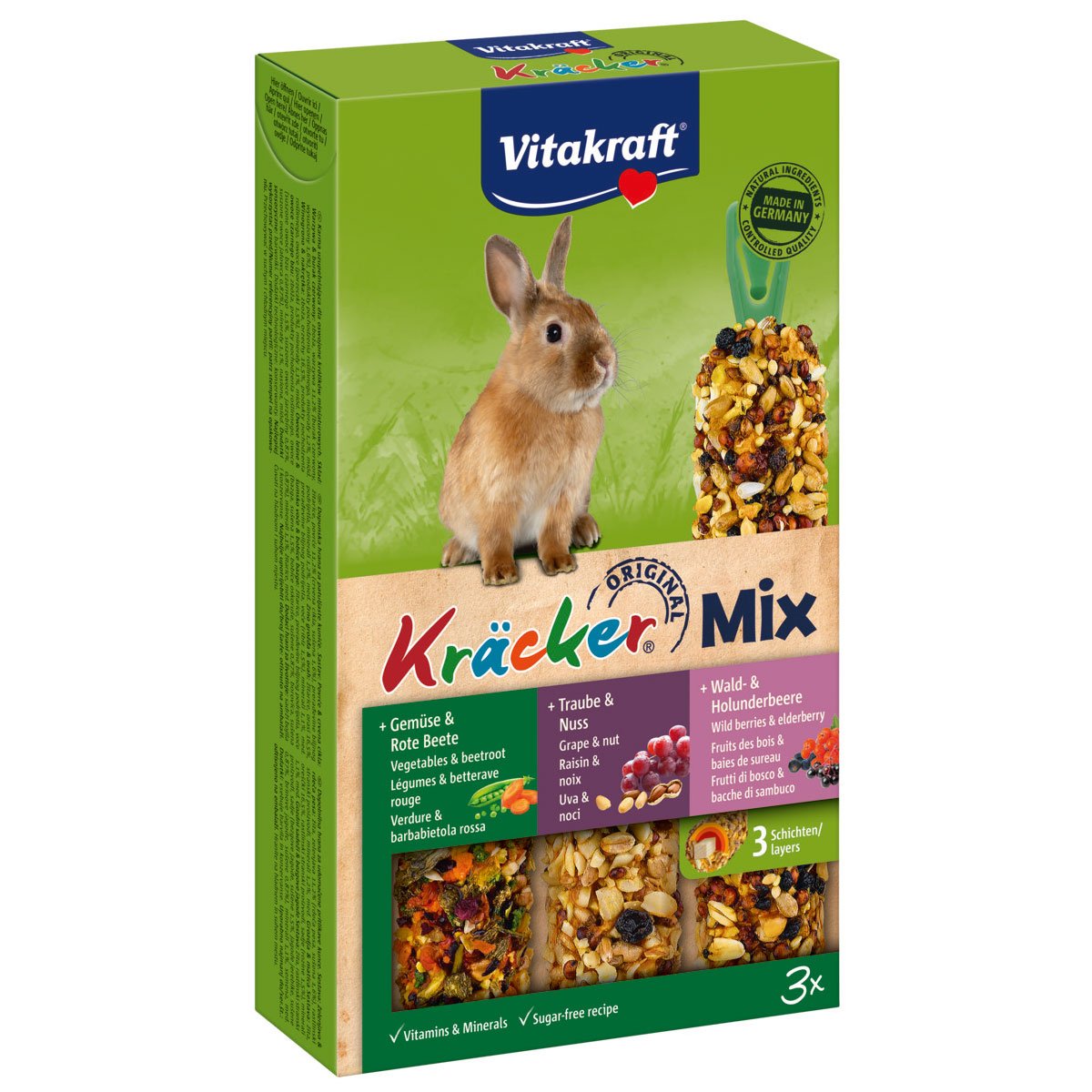 Vitakraft Kräcker Trio Mix Zwergkaninchen 1 Stück Vitakraft Kräcker Trio Mix Zwergkaninchen 1 Stück von Vitakraft