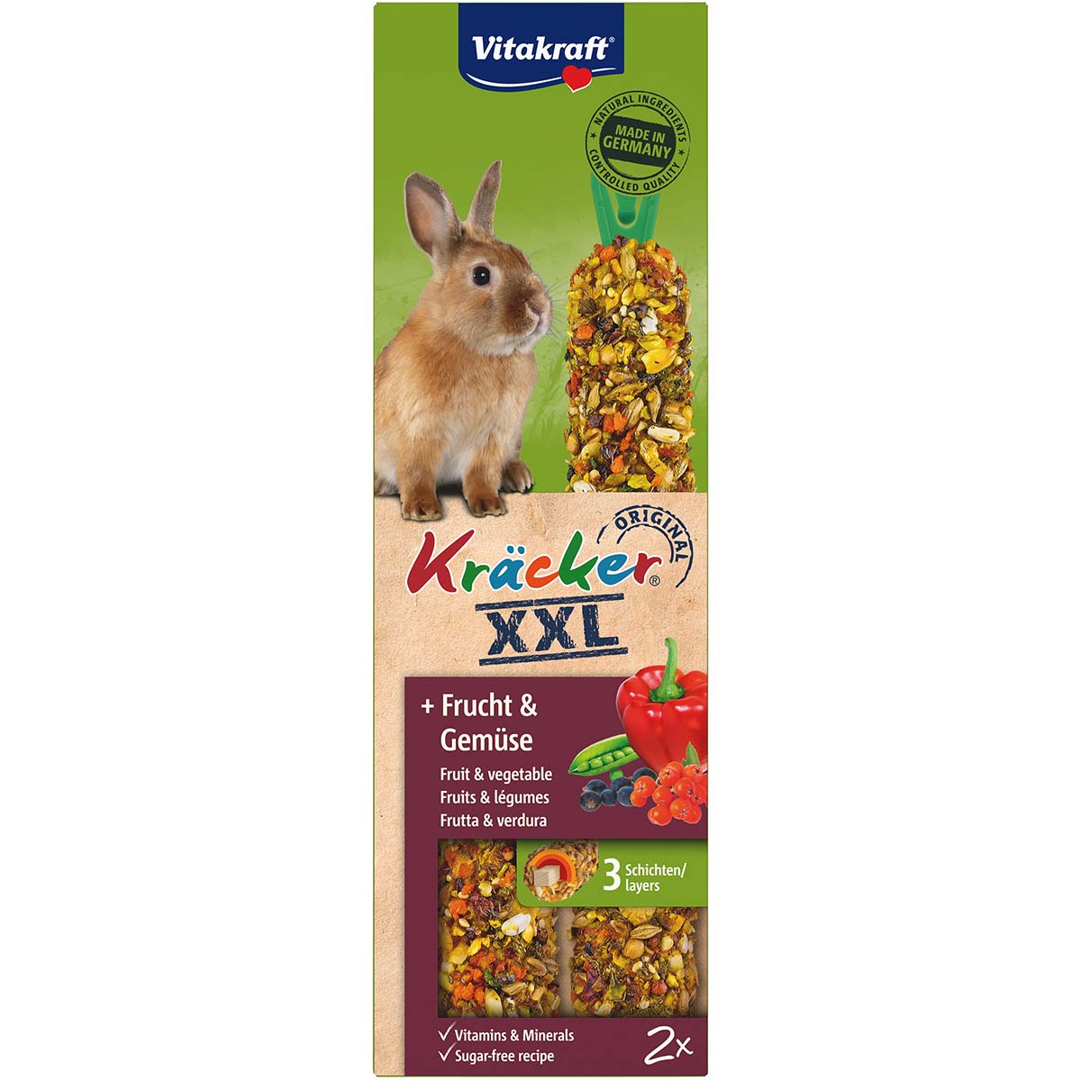 Vitakraft Kräcker XXL Frucht & Gemüse 4 Stück von Vitakraft