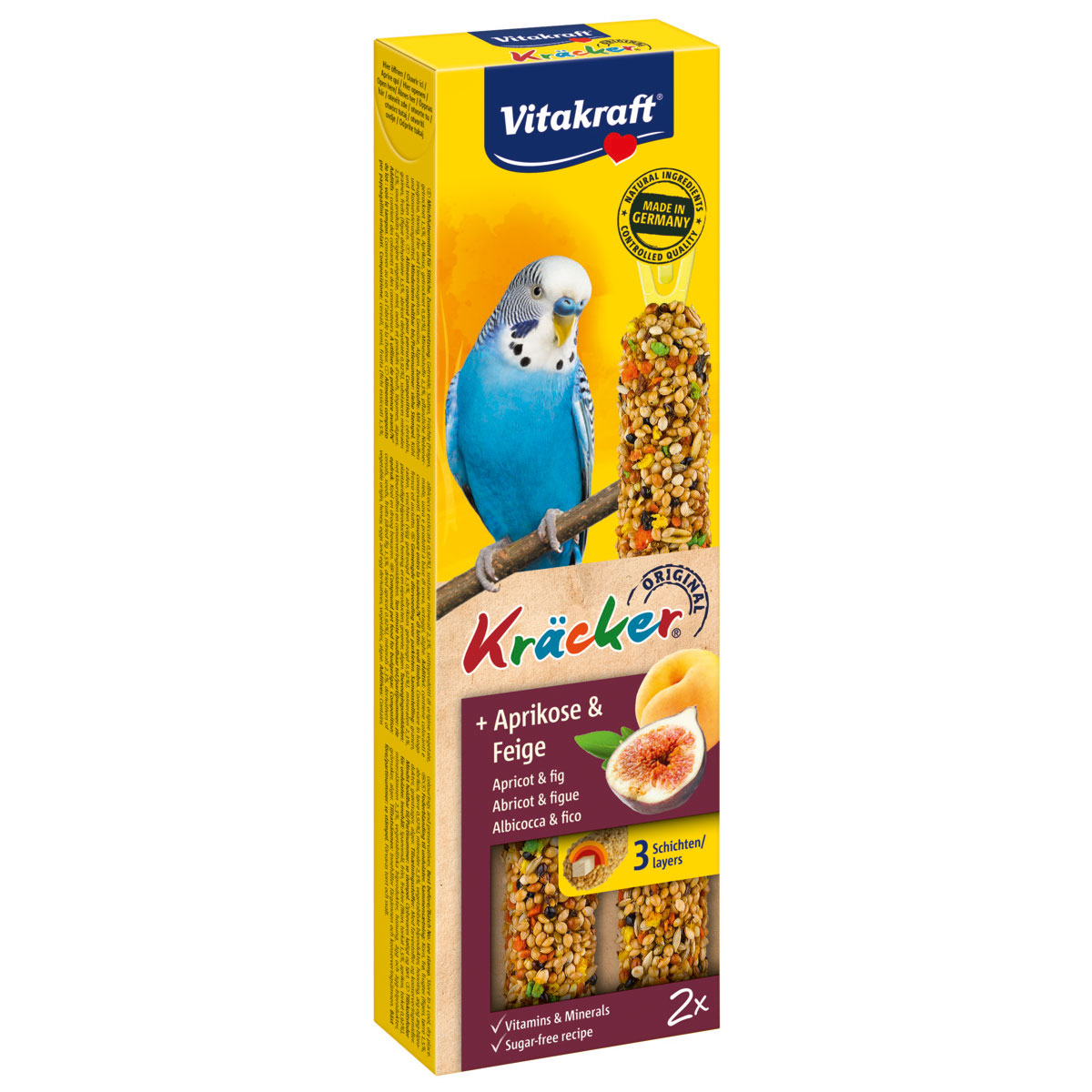 Vitakraft Kräcker mit Aprikose und Feige Sittich 5x2 Stück von Vitakraft