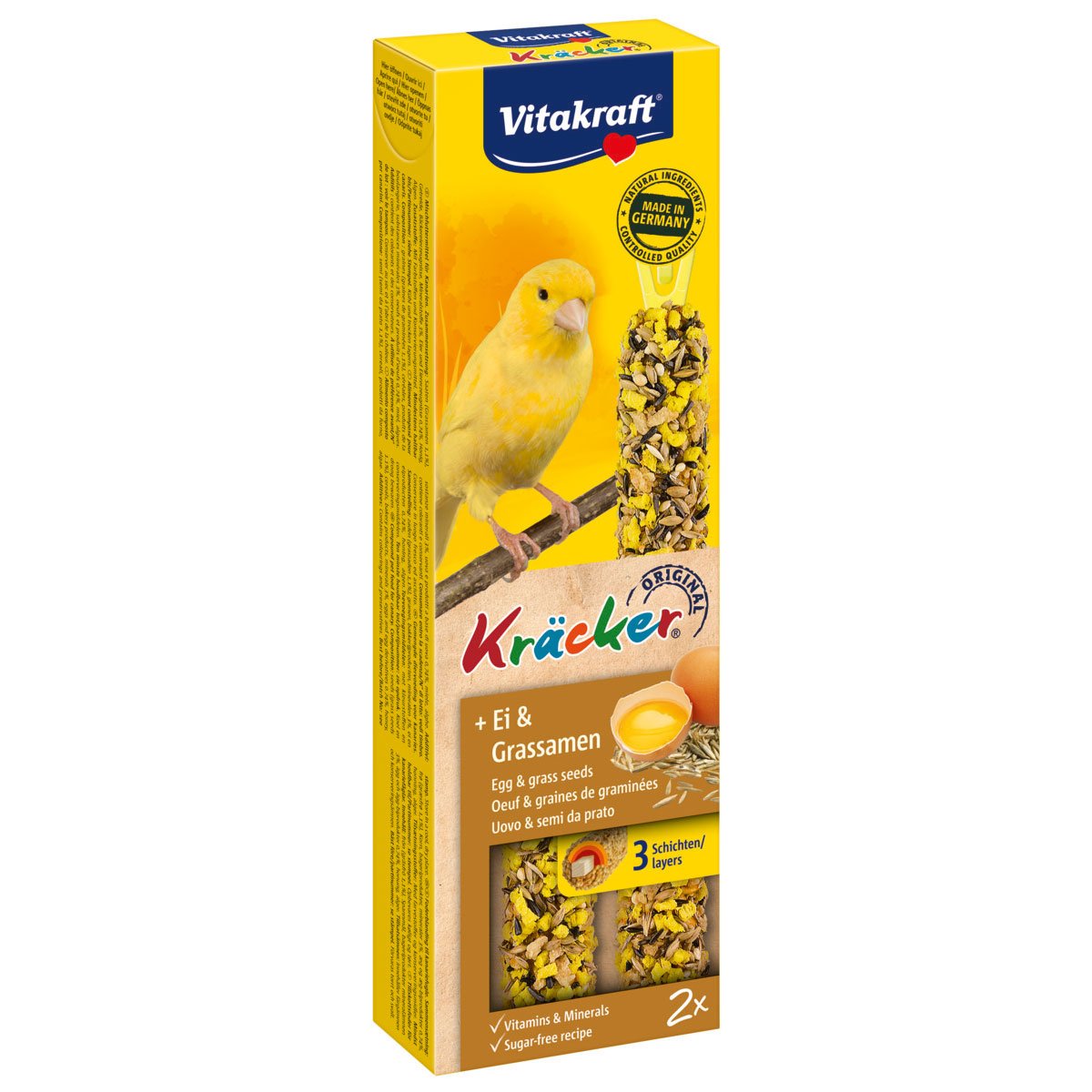 Vitakraft Kräcker mit Ei und Grassamen Kanarien 5x2 Stück von Vitakraft