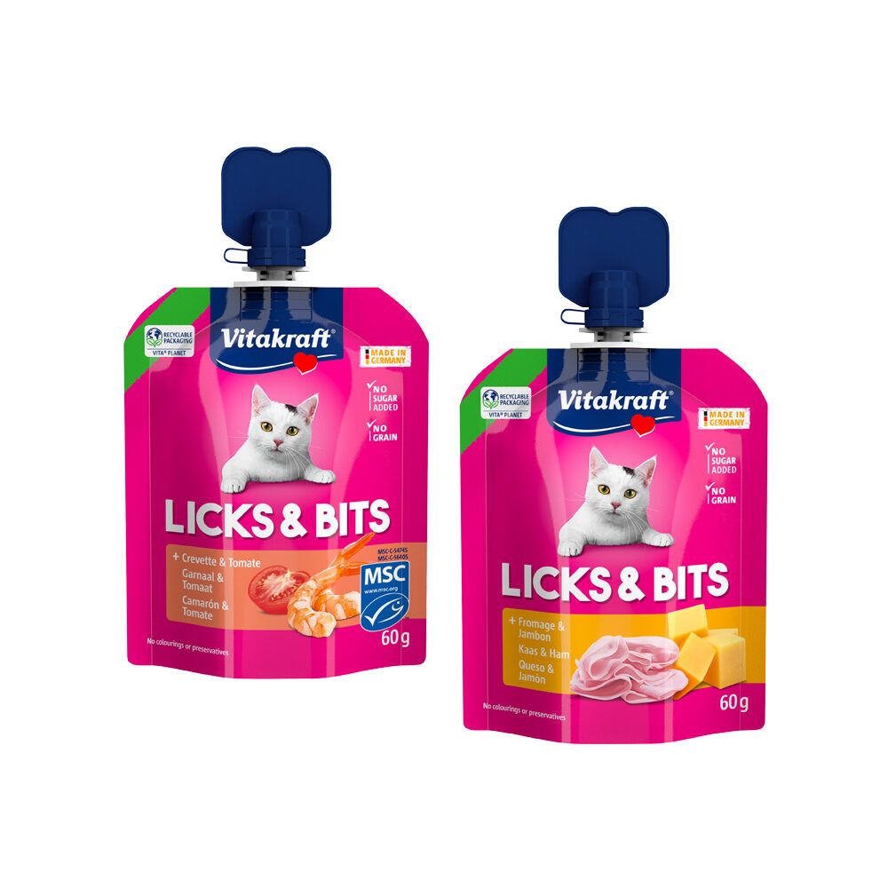 Vitakraft Licks & Bits - Käse & Schinken - 60 g Vitakraft Licks & Bits - Käse & Schinken - 60 g von Vitakraft