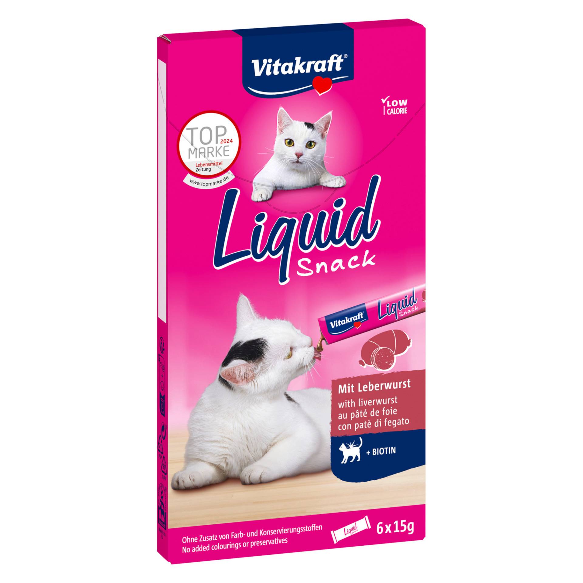 Vitakraft Liquid Snack Leberwurst & Biotin - 6 x 15 g Vitakraft Liquid Snack Leberwurst & Biotin - 6 x 15 g von Vitakraft