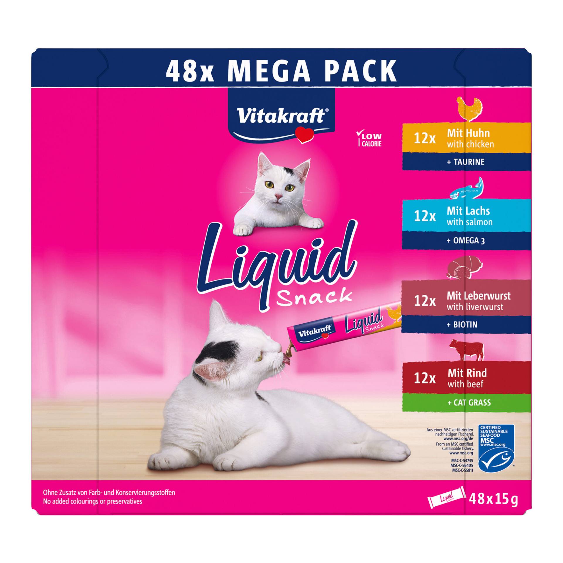 Vitakraft Liquid Snack Mega Pack - 48 x 15 g von Vitakraft