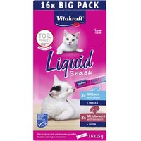 Vitakraft Liquid Snack Multipack mit Lachs und Leberwurst 16x15 g von Vitakraft