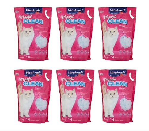 Vitakraft Magic Clean Katzenstreu, Silikon, 5 Liter, 6 Stück von Vitakraft