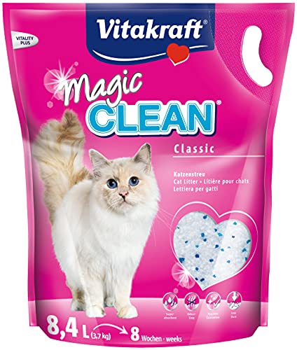 Vitakraft Magic Clean Classic, Katzenstreu nicht klumpend, aus Mineralkügelchen, Bakterienhemmend, besonders staubarm, reicht für 8 Wochen (1x 8,4l) Vitakraft Magic Clean Classic, Katzenstreu nicht klumpend, aus Mineralkügelchen, Bakterienhemmend, besonders staubarm, reicht für 8 Wochen (1x 8,4l) von Vitakraft