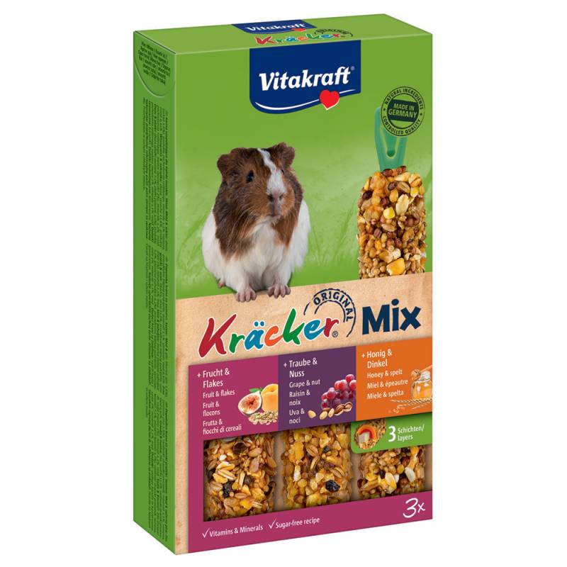 Vitakraft Meerschweinchen-Kräcker Trio-Mix - 3 x 3er Kombi (Honig, Traube, Frucht) von Vitakraft