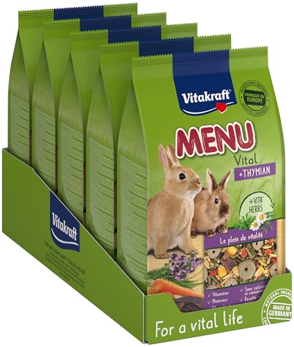 Vitakraft Menu – Komplettfutter für Zwergkaninchen, 5 x 800 g von Vitakraft