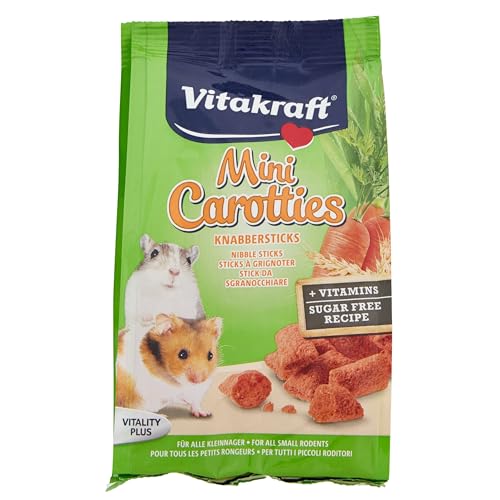 Vitakraft Mini Carotties Karotten-Snacks für alle Nagetiere, 50 g Vitakraft Mini Carotties Karotten-Snacks für alle Nagetiere, 50 g von Vitakraft
