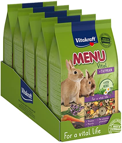 Vitakraft Nagerfutter Zwergkaninchen Menu Vital Thymian (5x 1 kg) von Vitakraft