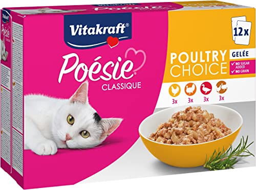 Vitakraft Nassfutter Katze Poésie Classique Gelee 1 Packung (12x 85g) von Vitakraft