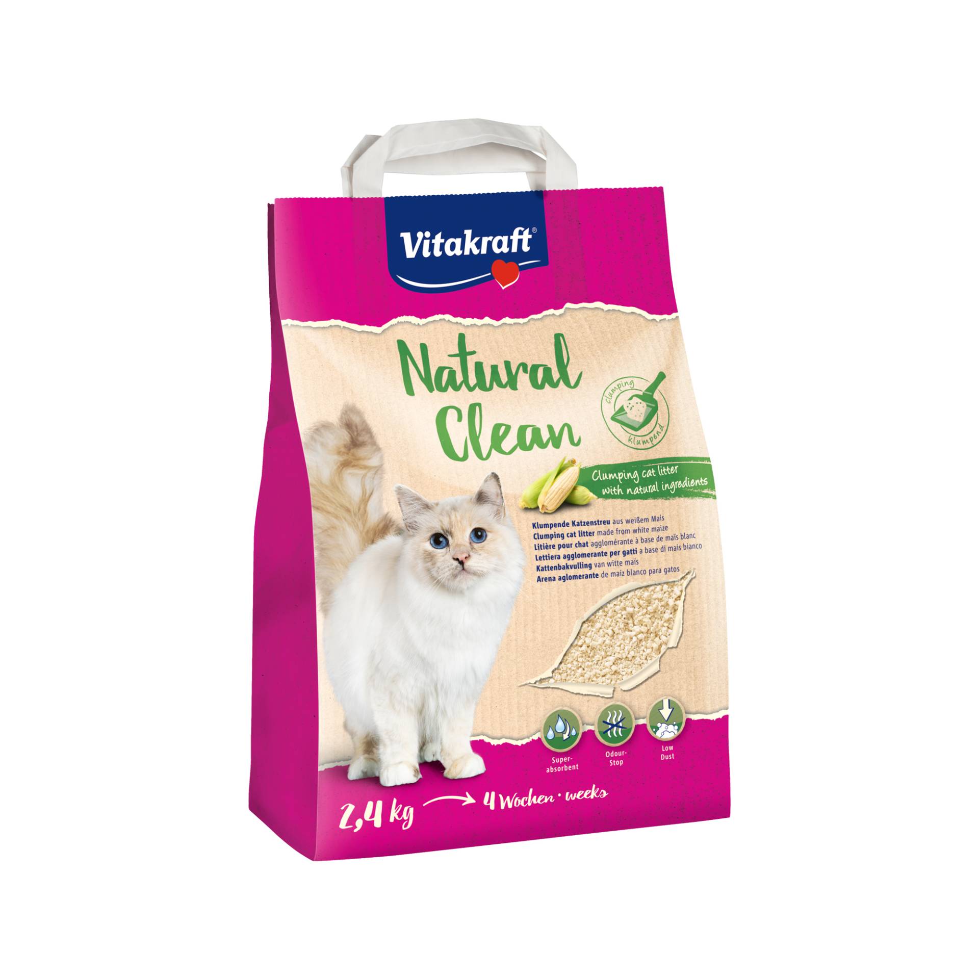Vitakraft Natural Clean Katzenstreu - 2,4 kg von Vitakraft
