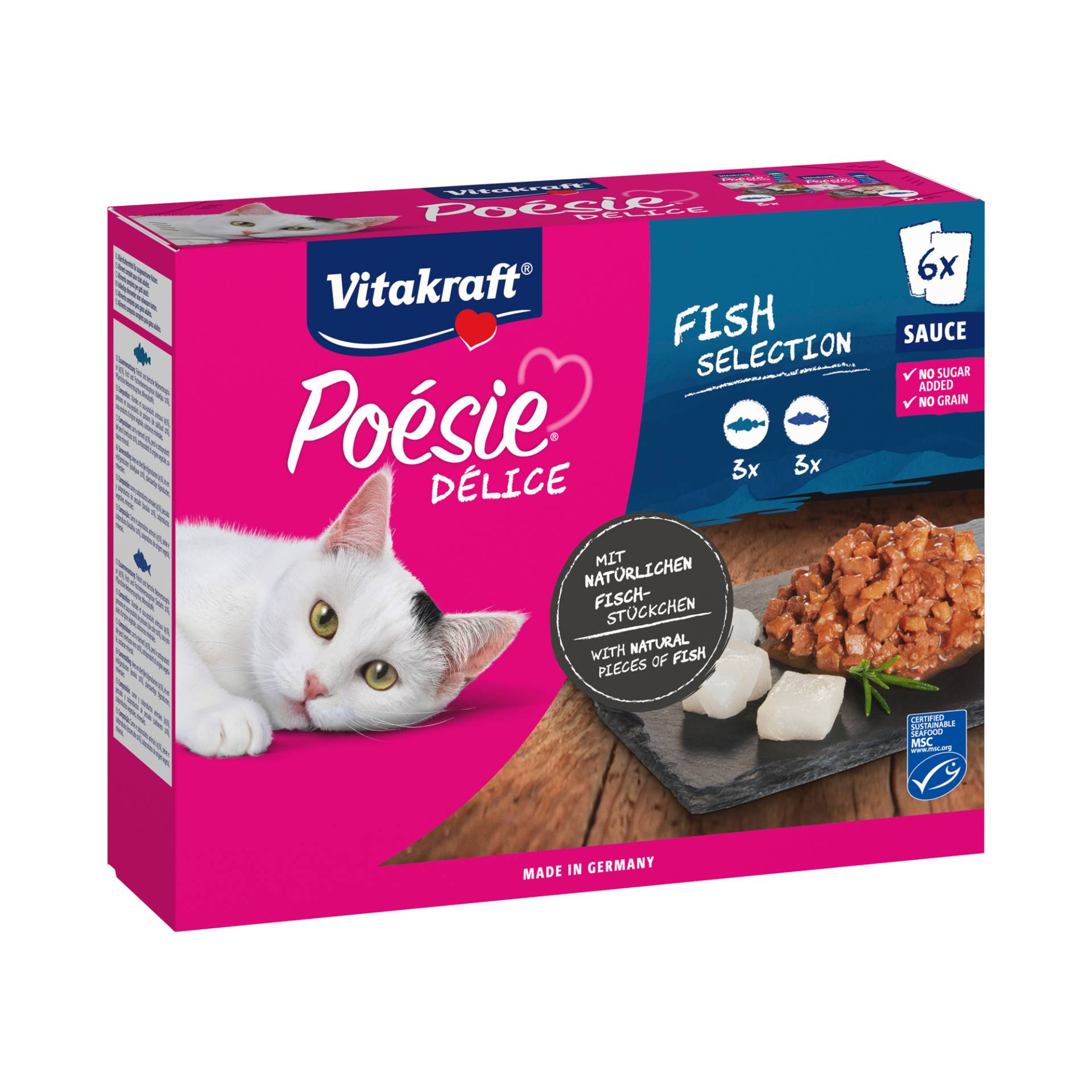 Vitakraft Poésie® Délice Fish Selection - 6 x 85 g von Vitakraft