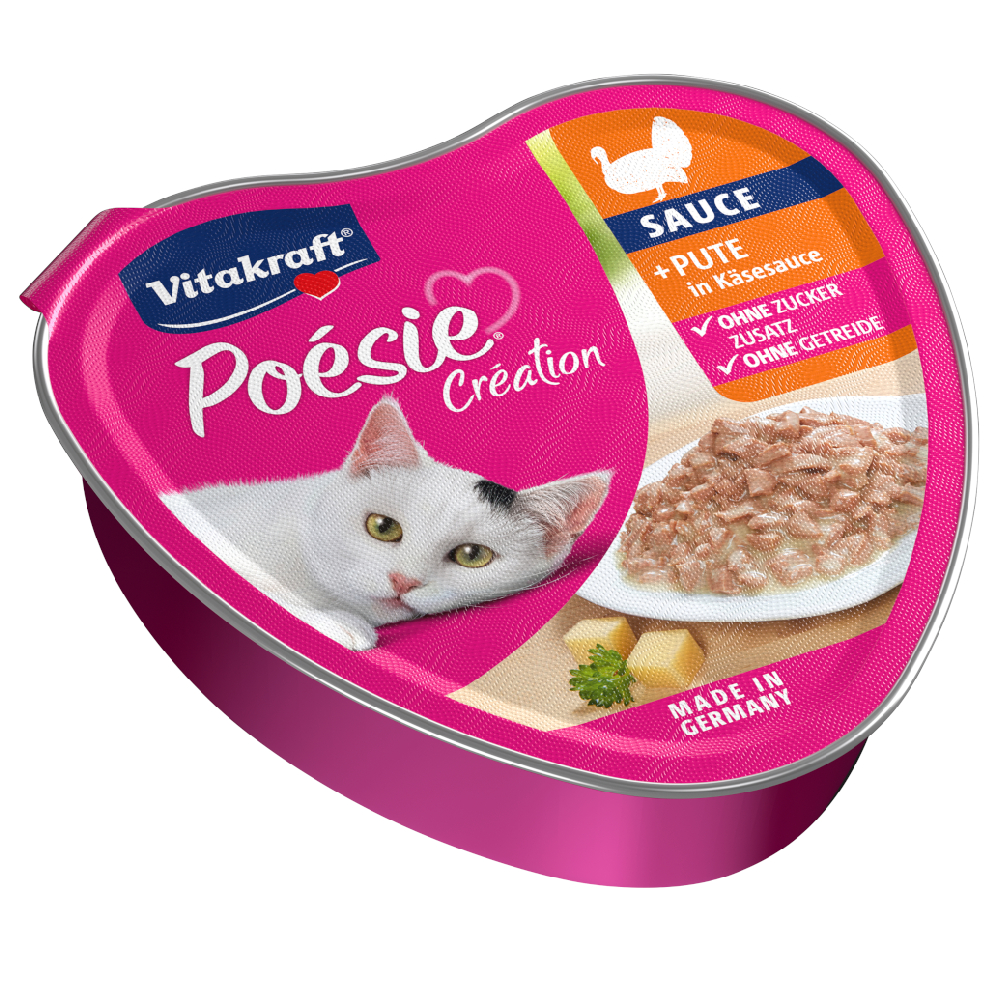 Vitakraft Poésie Création 15 x 85 g - Pute in Käsesauce Vitakraft Poésie Création 15 x 85 g - Pute in Käsesauce von Vitakraft