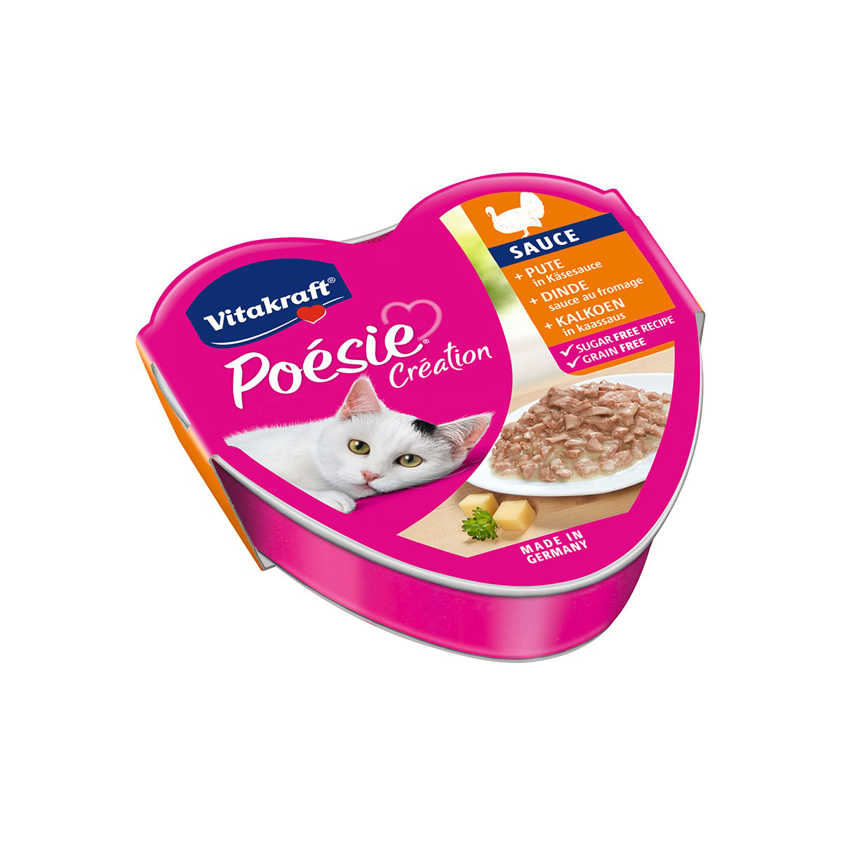 Vitakraft Poésie Création mit Pute in Käsesauce 60x85g von Vitakraft