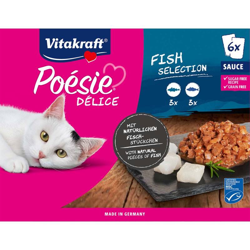 Vitakraft Poésie Délice Fish Selection in Sauce 6x85g von Vitakraft