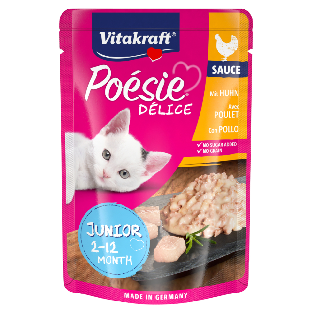 Vitakraft Poésie Délice 23 x 85 g - Junior Huhn Vitakraft Poésie Délice 23 x 85 g - Junior Huhn von Vitakraft