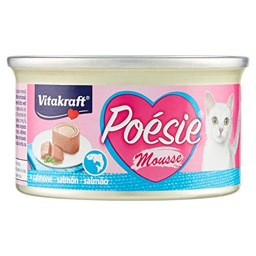 Vitakraft Poésie Mousse, feine und zarte Mousse für Ihre Katze, Sorte Lachs, 85 g von Vitakraft