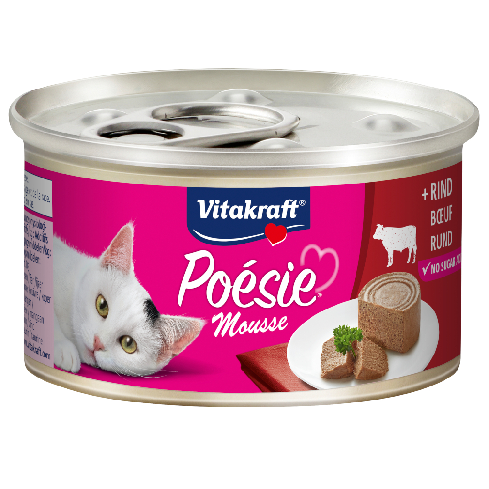 Vitakraft Poésie Mousse 12 x 85 g - Rind Vitakraft Poésie Mousse 12 x 85 g - Rind von Vitakraft