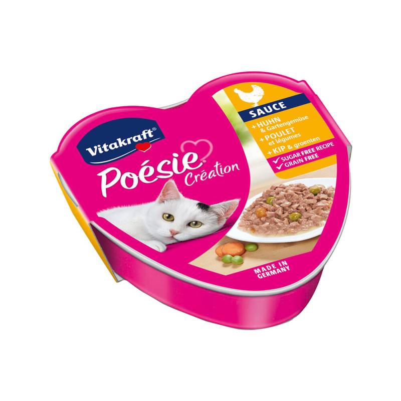 Vitakraft Poésie - Schälchen - Huhn & Gemüse in Sauce - 15 x 85 g von Vitakraft