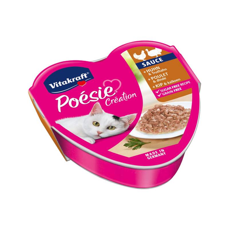 Vitakraft Poésie - Schälchen - Huhn & Pute in Sauce - 15 x 85 g von Vitakraft