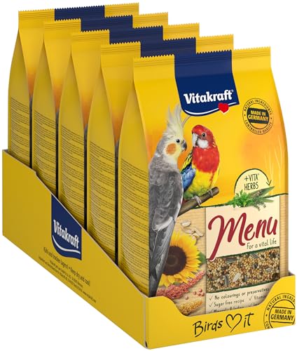 Vitakraft Vogelfutter Grosssittich Menü, 5x 1kg Vitakraft Vogelfutter Grosssittich Menü, 5x 1kg von Vitakraft